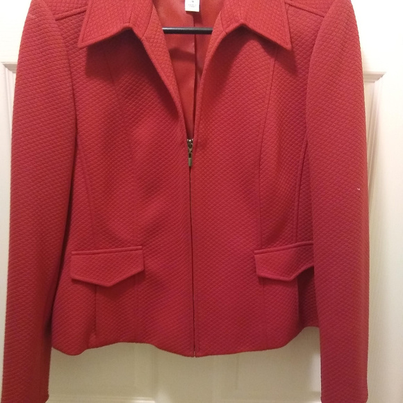 Talbots Jackets & Blazers - Talbots zip-front dark red jacket